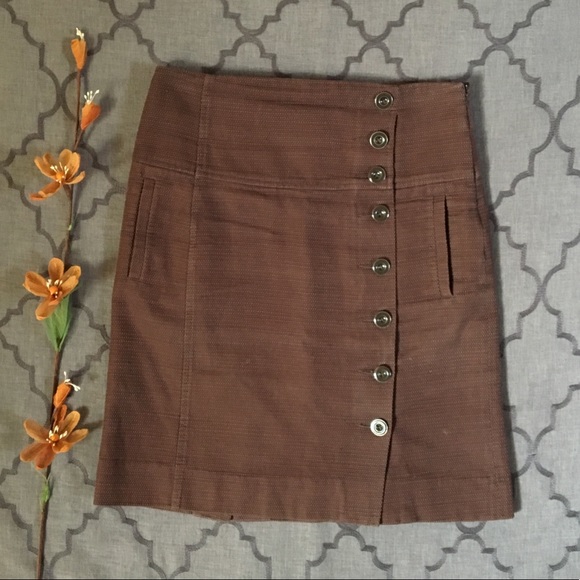 Anthropologie Dresses & Skirts - Milk Chocolate Textured Elevenses Skirt